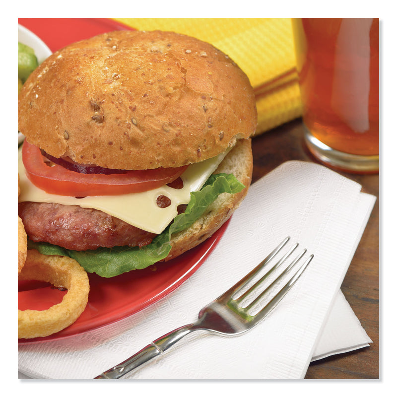 Tork Universal Dinner Napkins, 1-Ply, 17" x 17", 1/4 Fold, White, 4008/Carton