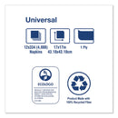 Tork Universal Dinner Napkins, 1-Ply, 17" x 17", 1/4 Fold, White, 4008/Carton