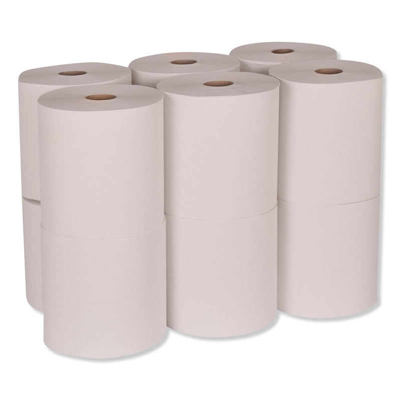 Tork Advanced Hardwound Roll Towel, 1-Ply, 7.88" x 600 ft, White, 12 Rolls/Carton