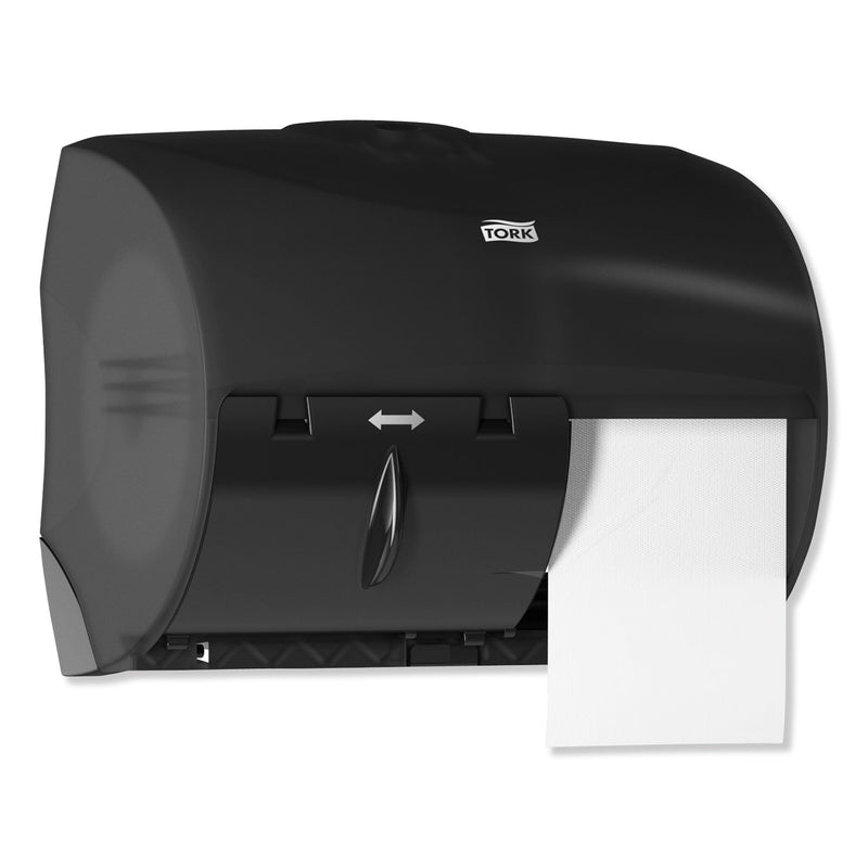 Tork Twin Bath Tissue Roll Dispenser for OptiCore, 11.06 x 7.18 x 8.81, Black