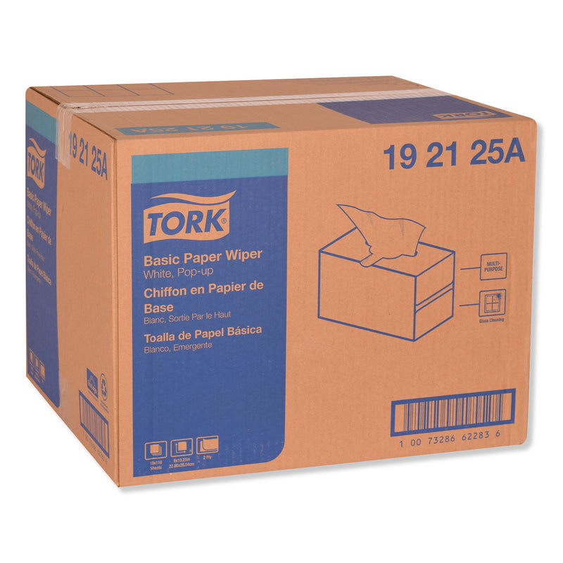 Tork Multipurpose Paper Wiper, 2-Ply, 9 x 10.25, White, 110/Box, 18 Boxes/Carton