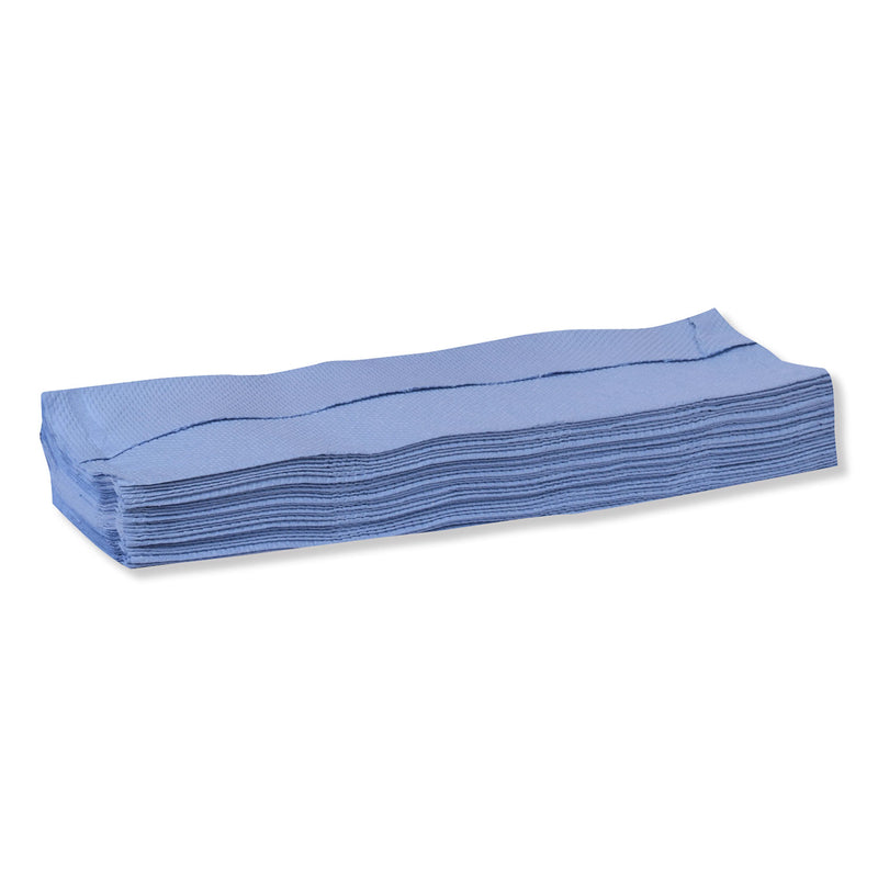 Tork Industrial Paper Wiper, 4-Ply, 12.8 x 16.5, Blue, 180/Carton