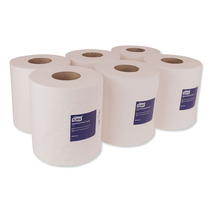 Tork Advanced Centerfeed Hand Towel, 2-Ply, 8.25 x 11.8, White, 610/Roll, 6/Carton
