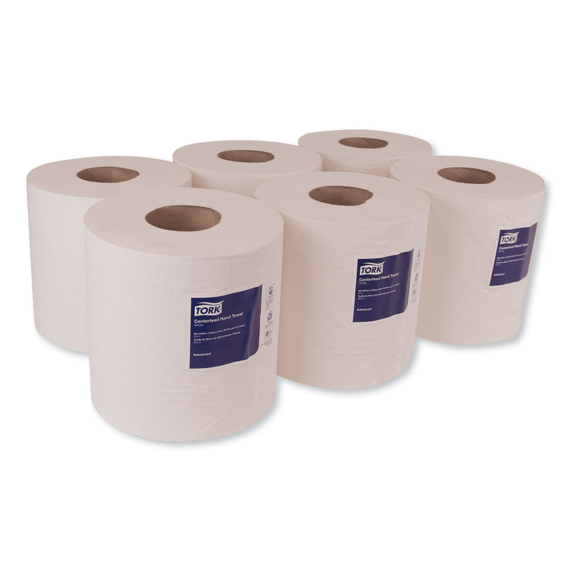 Tork Centerfeed Hand Towel, 2-Ply, 7.6 x 11.8, White, 600/Roll, 6 Rolls/Carton