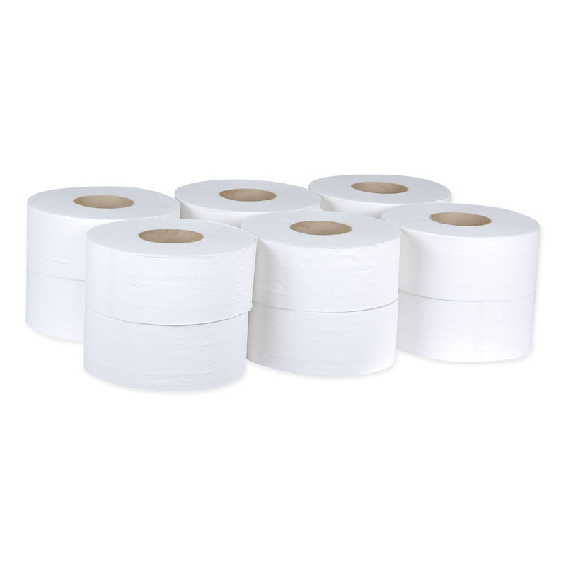Tork Universal Jumbo Bath Tissue, Septic Safe, 2-Ply, White, 3.48" x 1,000 ft, 12/Carton