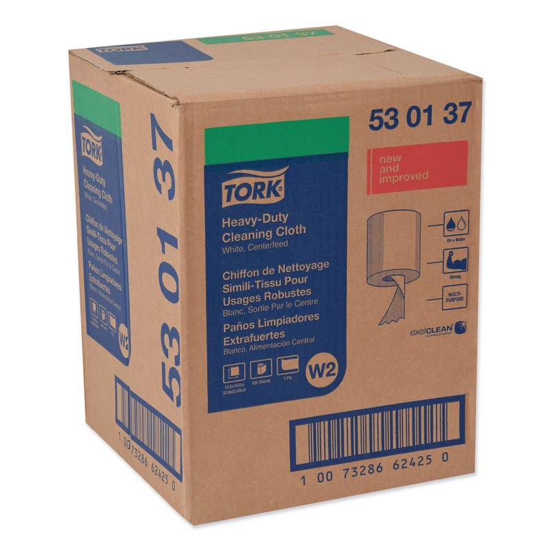Tork Heavy-Duty Cleaning Cloth, 12.6 x 10, White, 400/Carton
