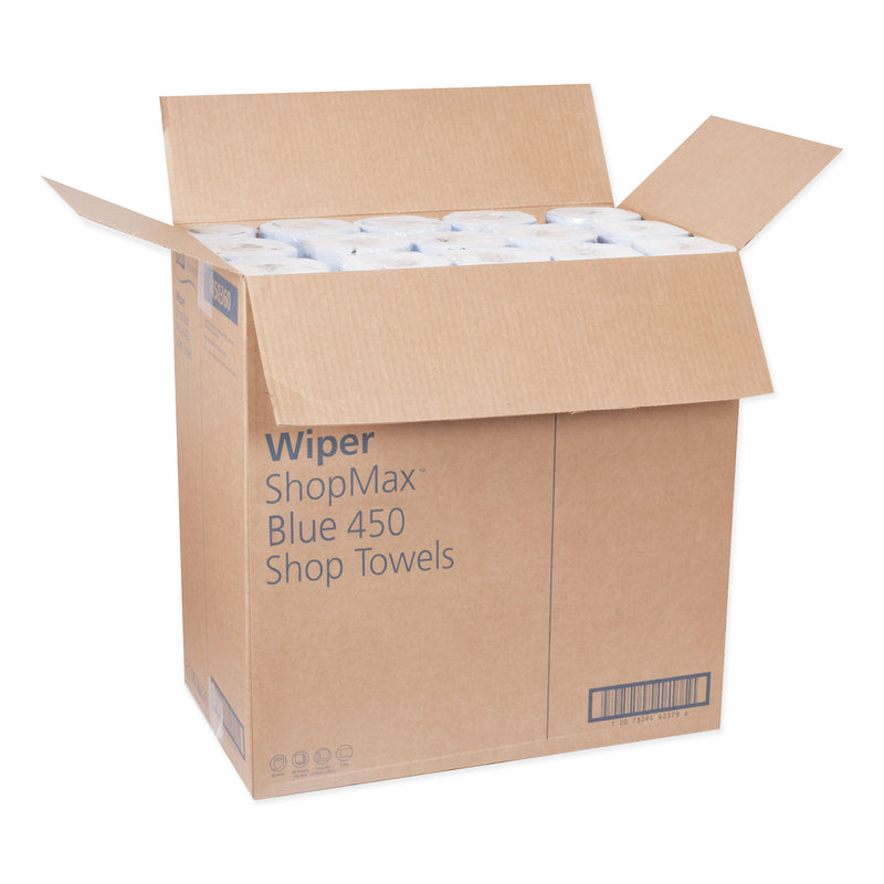 Tork Advanced ShopMax Wiper 450, 11 x 9.4, Blue, 60/Roll, 30 Rolls/Carton