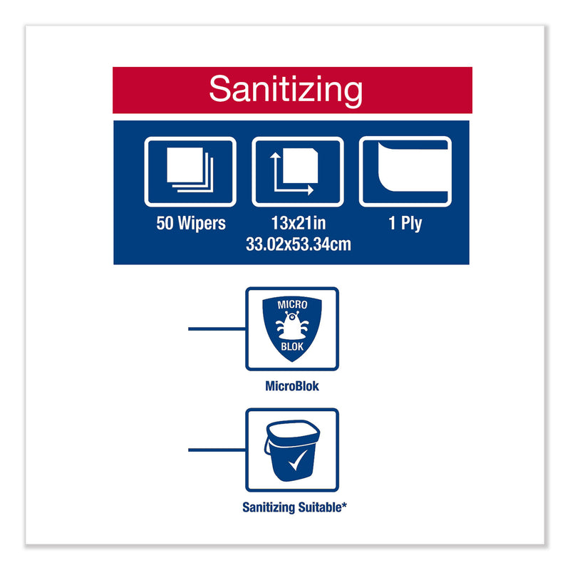 Tork Foodservice Cloth, 13 x 21, White, 50/Carton