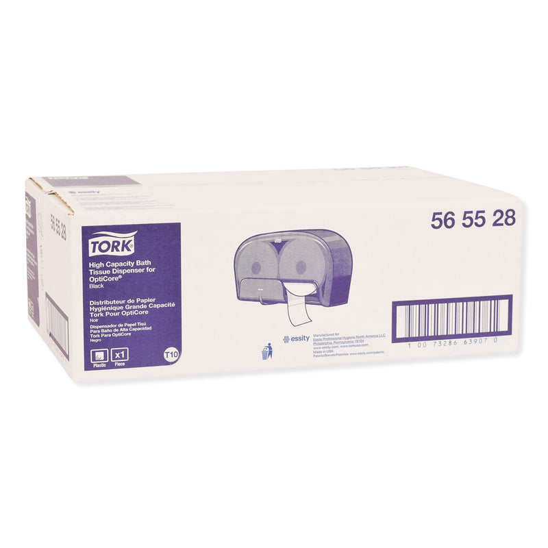 Tork High Capacity Bath Tissue Roll Dispenser for OptiCore, 16.62 x 5.25 x 9.93, Black