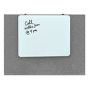 U Brands Cubicle Glass Dry Erase Board, 20 x 16, White