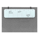 U Brands Cubicle Glass Dry Erase Undated One Week Calendar Board, 20 x 5.5, White