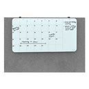 U Brands Cubicle Glass Dry Erase Undated Four Week Calendar Board, 23 x 12, White