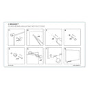 U Brands Magnetic Glass Dry Erase Board Value Pack, 72 x 48, White