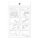 U Brands Floating Glass Dry Erase Board, 48 x 36, White