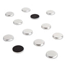 U Brands High Energy Magnets, Circle, Silver, 1.25" Diameter, 12/Pack
