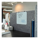 U Brands Cubicle Glass Dry Erase Board, 12 x 12, White