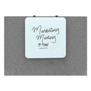 U Brands Cubicle Glass Dry Erase Board, 12 x 12, White