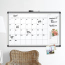 U Brands PINIT Magnetic Dry Erase Undated One Month Calendar, 36 x 36, White