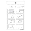 U Brands Floating Glass Dry Erase Board, 72 x 48, White