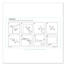 U Brands Magnetic Glass Dry Erase Board Value Pack, 36 x 36, White