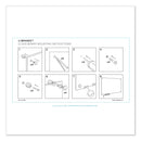 U Brands Magnetic Glass Dry Erase Board Value Pack, 48 x 36, White
