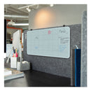 U Brands Cubicle Glass Dry Erase Undated Four Week Calendar Board, 23 x 12, White