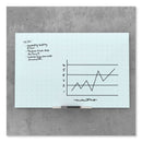 U Brands Floating Glass Ghost Grid Dry Erase Board, 48 x 36, White