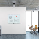 U Brands Floating Glass Dry Erase Board, 48 x 36, White
