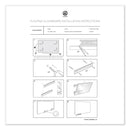 U Brands Floating Glass Dry Erase Board, 36 x 24, White