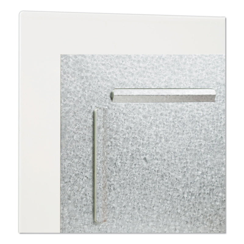 U Brands Floating Glass Dry Erase Board, 72 x 36, White