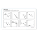 U Brands Magnetic Glass Dry Erase Board Value Pack, 72 x 36, White