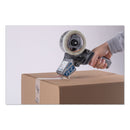 Duck Folded Edge Tape Dispenser with Folded Edge Tape with 6 Rolls of Tape,  3" Core, For Rolls Up to 2.08" x 110 yds, Gray