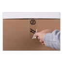 Duck Folded Edge Tape Dispenser with Folded Edge Tape with 6 Rolls of Tape,  3" Core, For Rolls Up to 2.08" x 110 yds, Gray