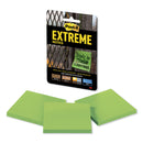 Post-it Water-Resistant Self-Stick Notes, 3" x 3", Green, 45 Sheets/Pad, 3 Pads/Pack
