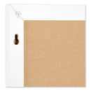 U Brands Linen Bulletin Board with Decor Frame, 30 x 20, Natural Surface/White Frame