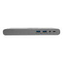 Tripp Lite USB Type-C Docking Station, 3.5mm/Displayport/HDMI/RJ45/Thunderbolt 3/USB A/USB C/VGA, Silver