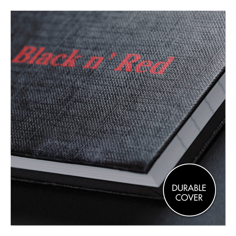 Black n' Red Hardcover Casebound Notebook, SCRIBZEE Compatible, 1 Subject, Wide/Legal Rule, Black Cover, 11.75 x 8.25, 96 Sheets