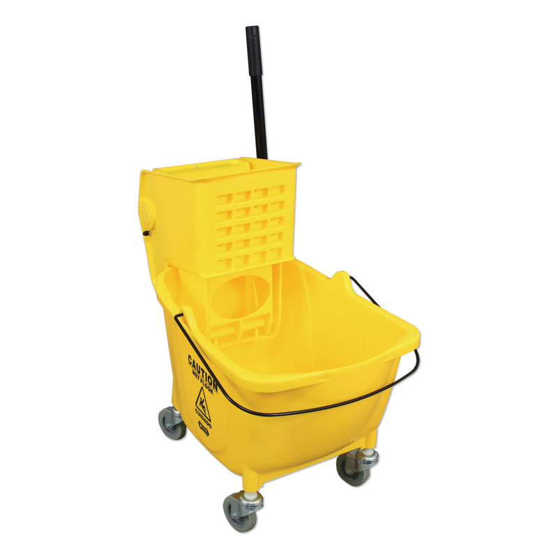 Impact Side-Press Wringer and Plastic Bucket Combo, 12 to 32 oz, Yellow