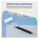 Avery Write and Erase Big Tab Durable Plastic Dividers, 3-Hole Punched, 8-Tab, 11 x 8.5, Assorted, 1 Set