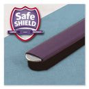 Smead Four-Section Pressboard Top Tab Classification Folders with SafeSHIELD Fasteners, 1 Divider, Letter Size, Blue, 10/Box