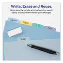 Avery Write and Erase Big Tab Durable Plastic Dividers, 3-Hole Punched, 5-Tab, 11 x 8.5, Assorted, 1 Set