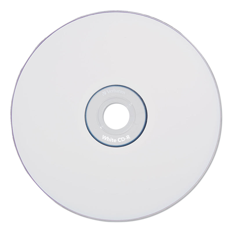 Verbatim CD-R Recordable Disc, 700 MB/80 min, 52x, Spindle, White, 100/Pack