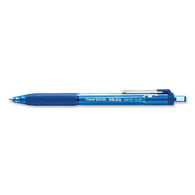 Paper Mate InkJoy 300 RT Ballpoint Pen, Retractable, Medium 1 mm, Blue Ink, Blue Barrel, 36/Pack