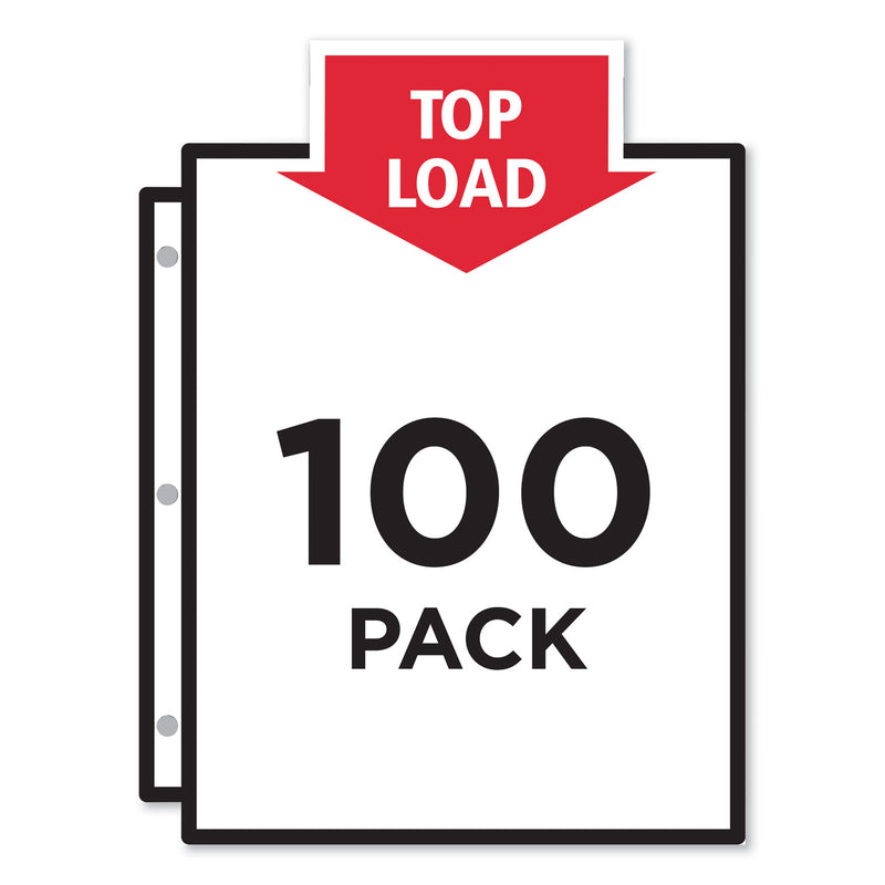 Avery Top-Load Sheet Protector, Economy Gauge, Letter, Clear, 100/Box