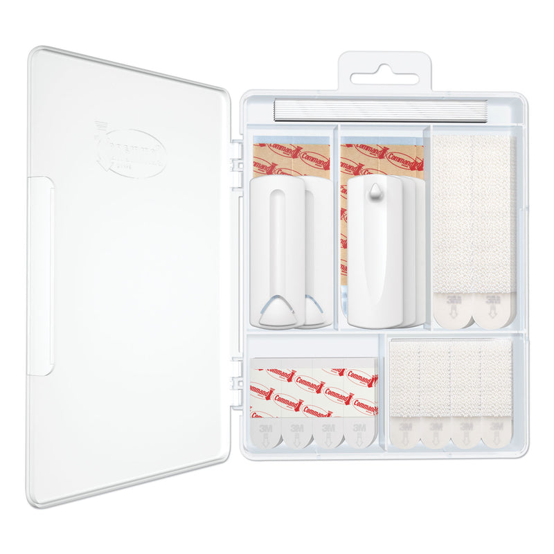 Command Picture Hanging Kit, White/Clear, Assorted Sizes, 38 Pieces/Pack