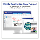 Avery Fabric Transfers, 8.5 x 11, White, 12/Pack