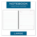 Cambridge Wirebound Guided Meeting Notes Notebook, 1 Subject, Meeting-Minutes/Notes Format, Dark Gray Cover, 11 x 8.25, 80 Sheets
