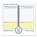 Cambridge Wirebound Guided QuickNotes Notebook, 1 Subject, List-Management Format, Dark Gray Cover, 8 x 5, 80 Sheets