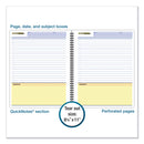 Cambridge Wirebound Guided QuickNotes Notebook, 1 Subject, List-Management Format, Dark Gray Cover, 11 x 8.5, 80 Sheets