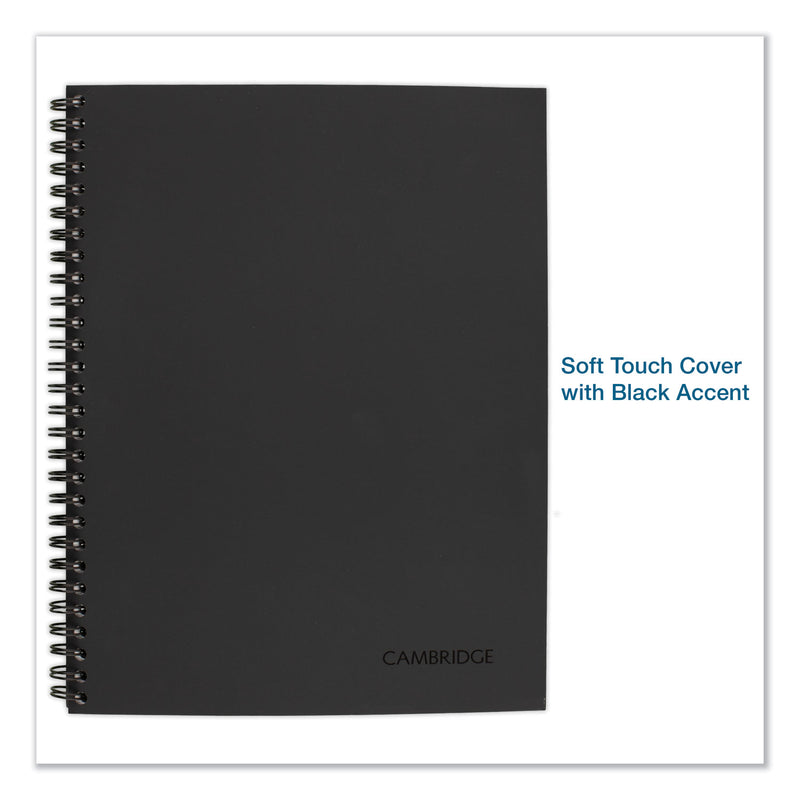 Cambridge Wirebound Guided Action Planner Notebook, 1 Subject, Project-Management Format, Gray Cover, 9.5 x 7.5, 80 Sheets
